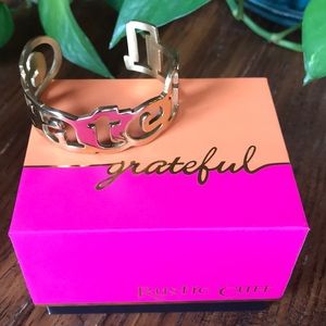 Gold Grateful Rustic Cuff